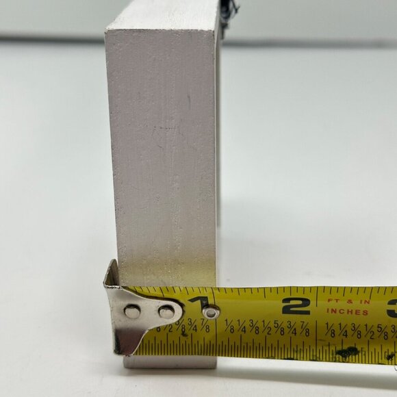 Mini Fall Buffalo Plaid Wood Sign Farmhouse Decor Black White Gingham Bow Autumn - Picture 6 of 8